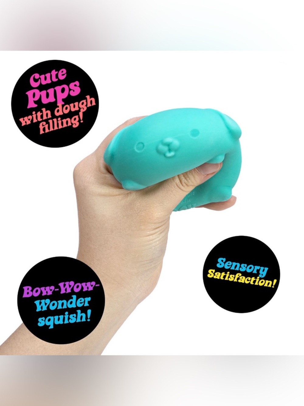NeeDoh Funky Pup and Smushmart Squeezy Cheese Squishy Toy Bundle - Picture 8 of 8